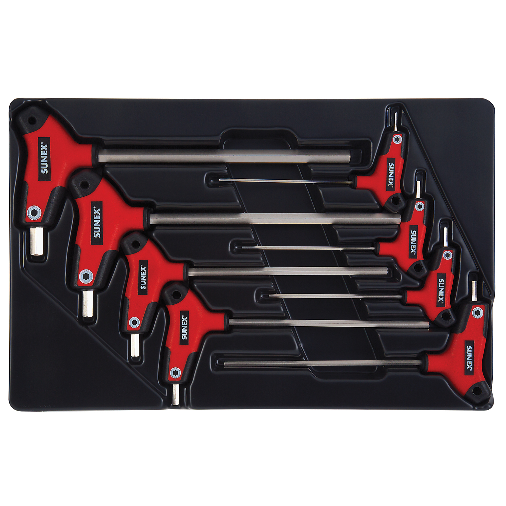 Sunex Tools Hex Key Set — 8-Piece, Combination Drive, Ergonomic Grip, Metric Sizes, Model# 9858M